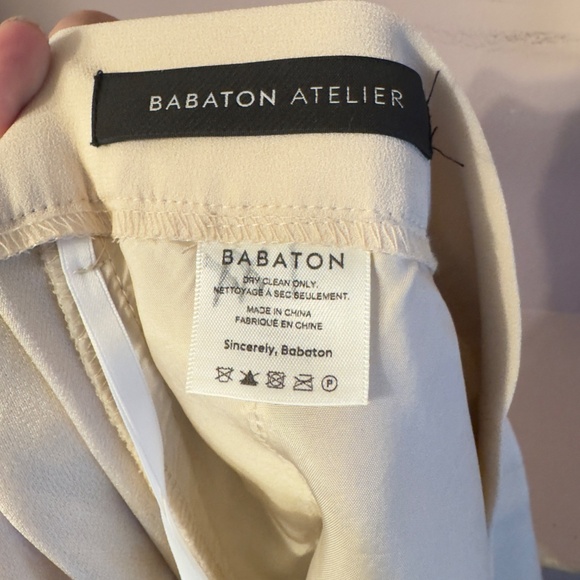 Aritzia Babaton Atelier Trouser Cream Women Size 4 - Picture 9 of 10